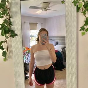 nike pink/black shorts